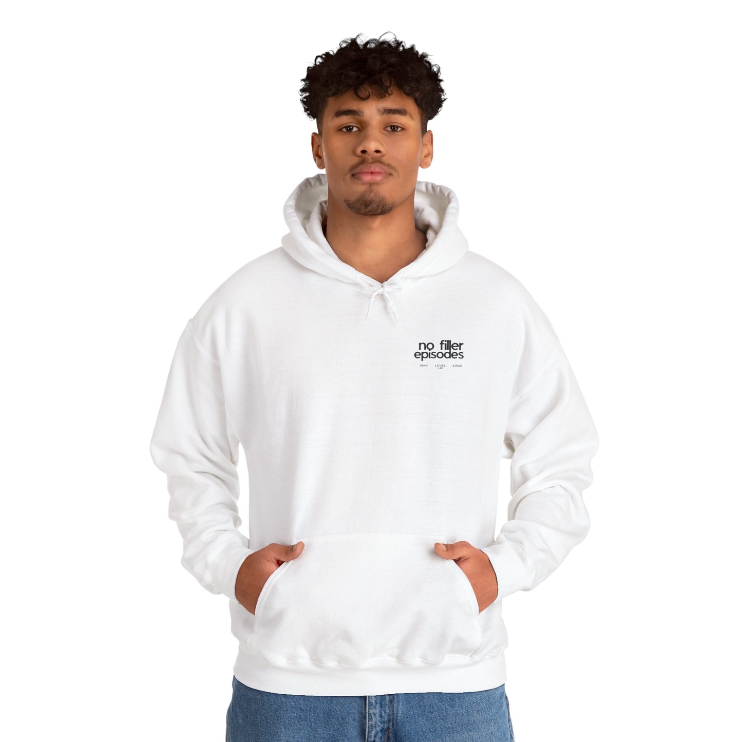 No Filler Episodes Hoodie – Aesthetic Anime Lover Hoodie | Minimal Anime Streetwear in White