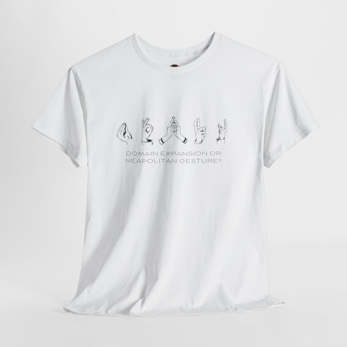 "Domain Hands vs Neapolitan Gestures" Streetwear Tee – Anime-Inspired JJK Aesthetic Shirt