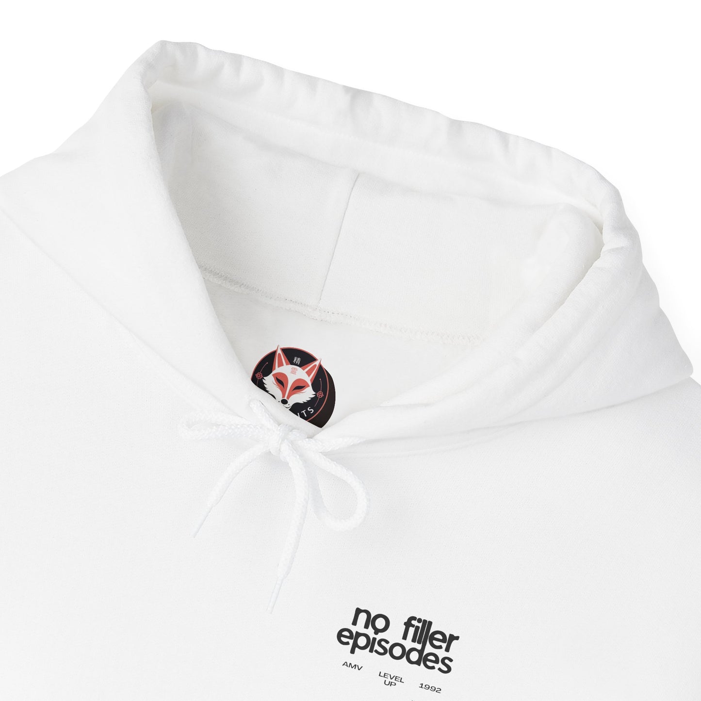 No Filler Episodes Hoodie – Aesthetic Anime Lover Hoodie | Minimal Anime Streetwear in White